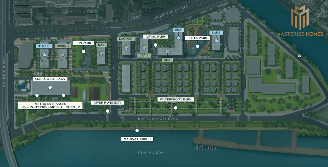 Cac toa thap du an Grand Marina Saigon