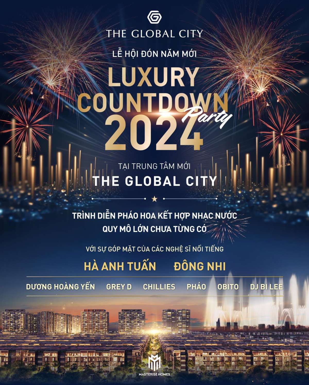 LUXURY COUNTDOWN PARTY 2024 – tai THE GLOBAL CITY