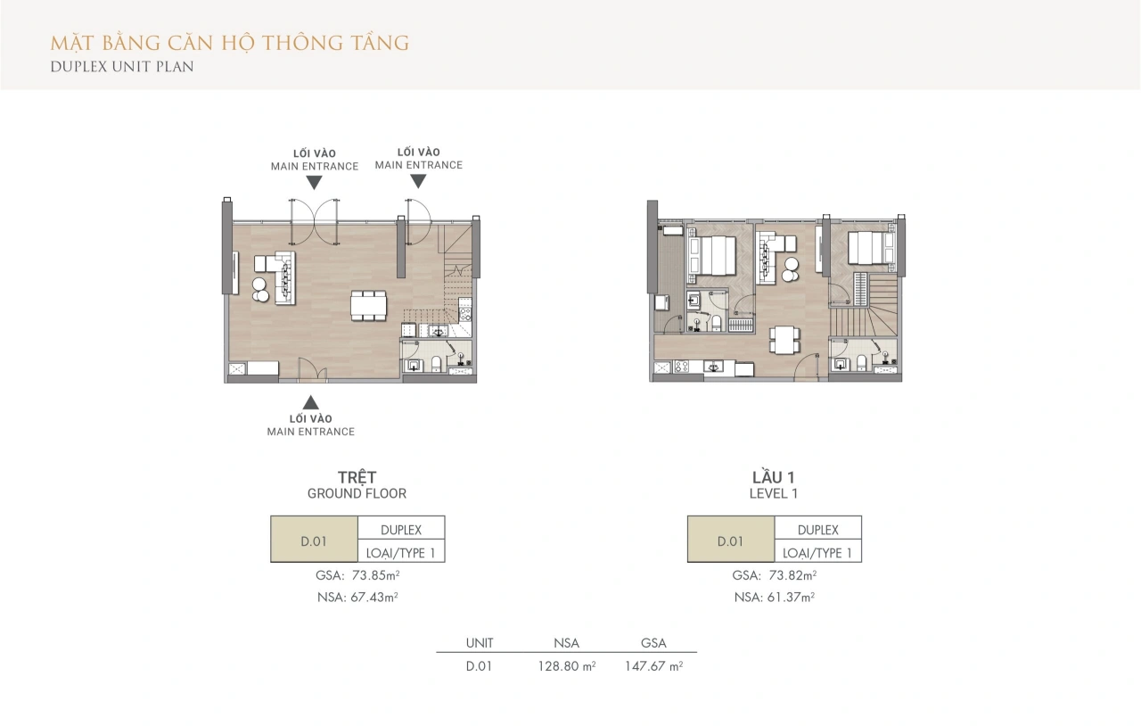 Layout mat bang can ho duplex phan khu Riviera toa D Duplex 01 ban cho thue can ho duplex Riviera toa D Masteri Centre Point quan 9