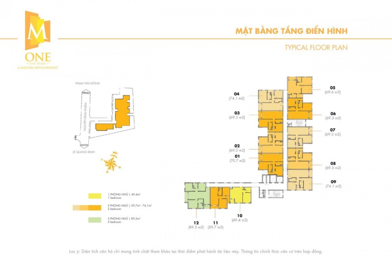 Mặt bằng thiết kế dự án M-One Gia Định