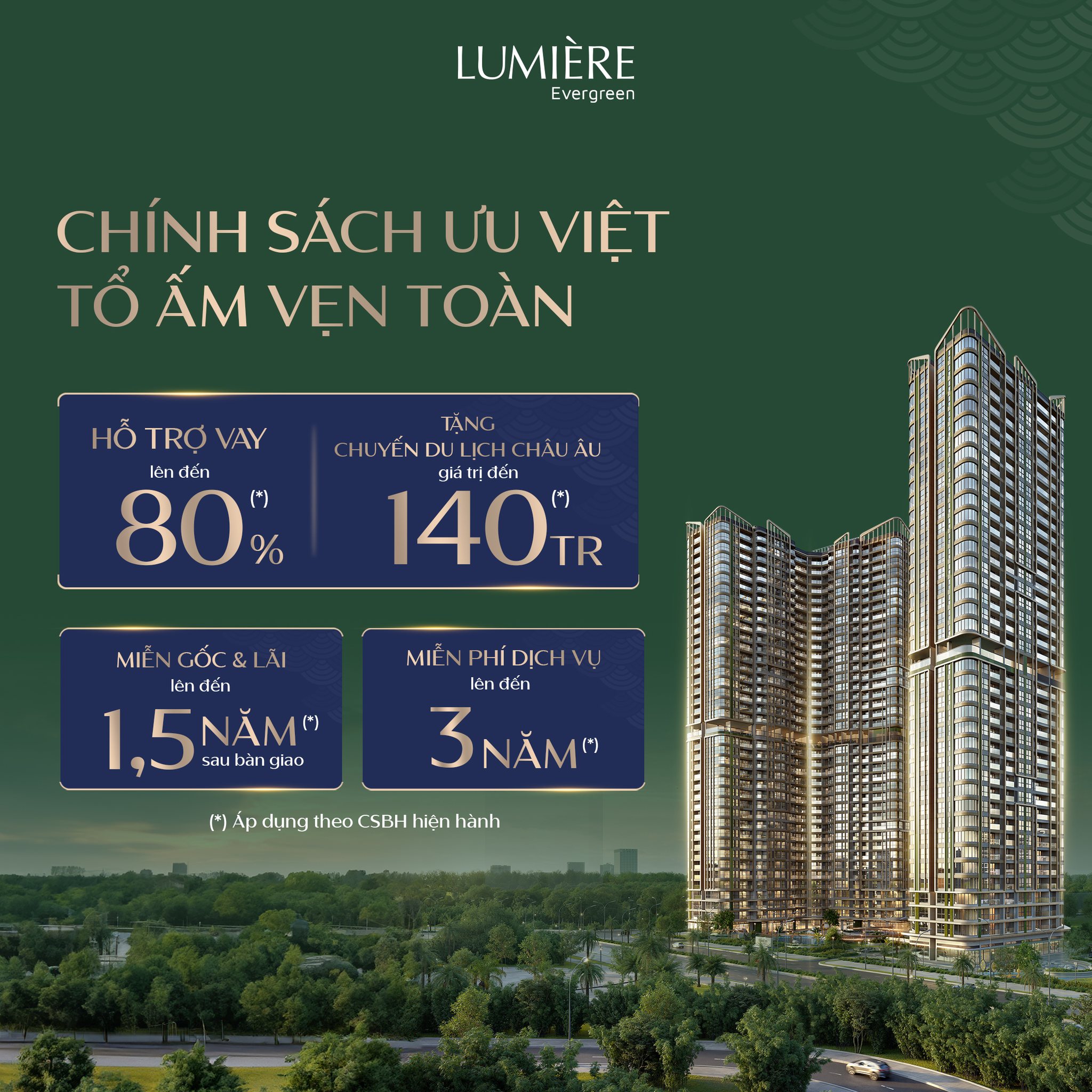 Chính sách ưu Việt của Lumiere Evergreen cho các cư dân tương lai