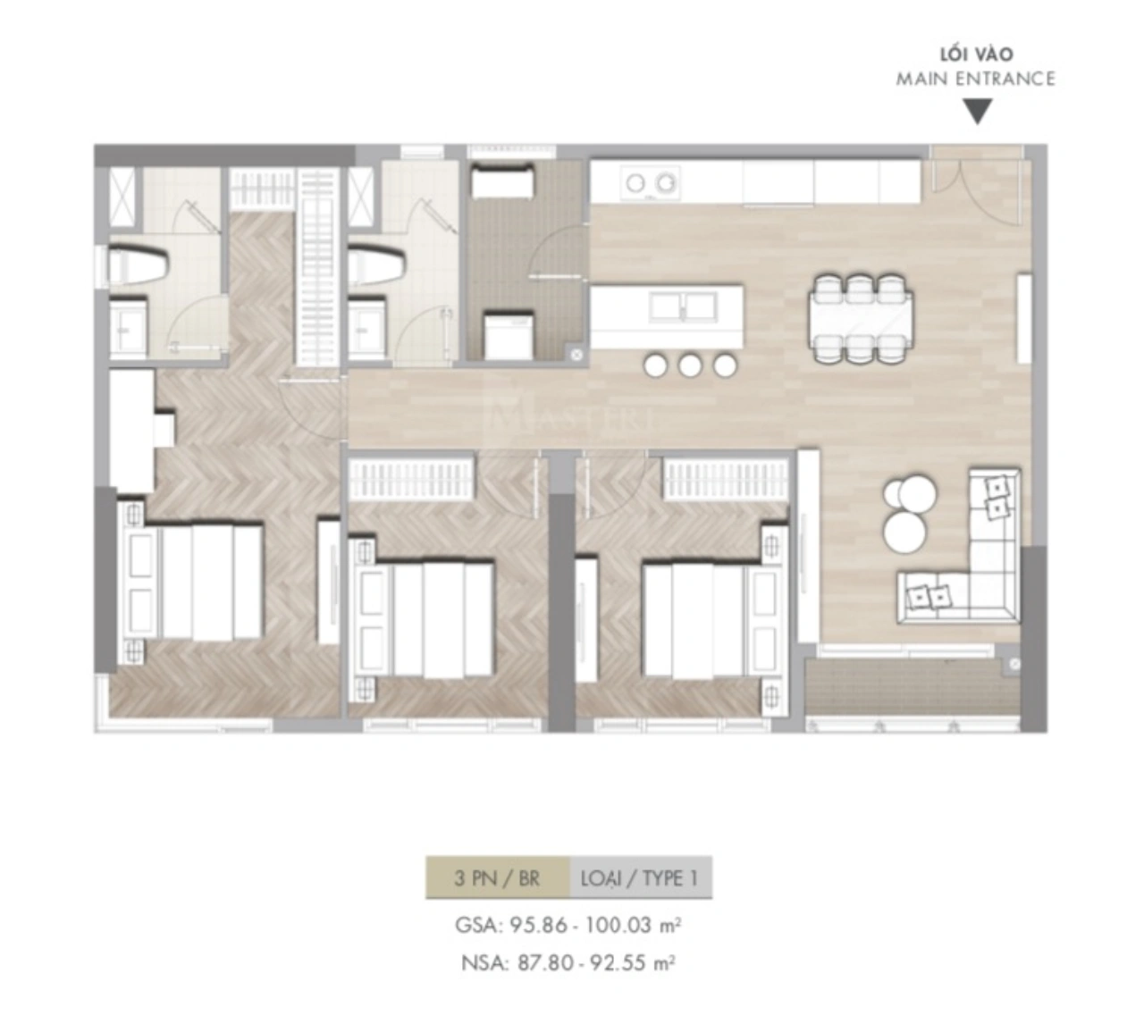 layout can ho 3pn masteri centre point