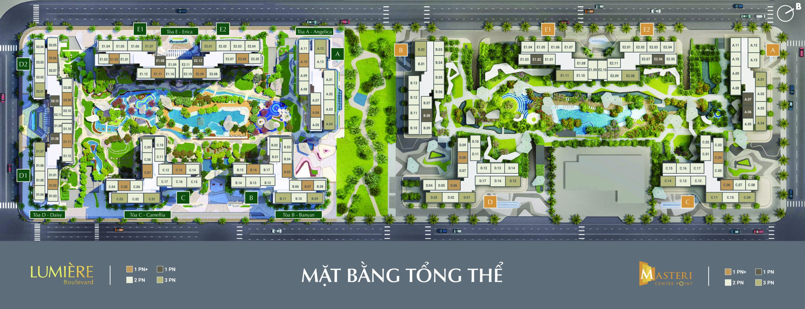 Tổng Diện Tích Dự Án Masteri Centre Point