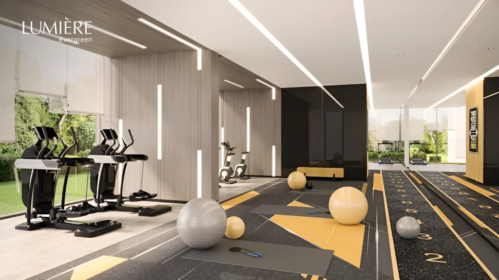 phòng gym lumiere evergreen đạt tiêu chuẩn quốc tế