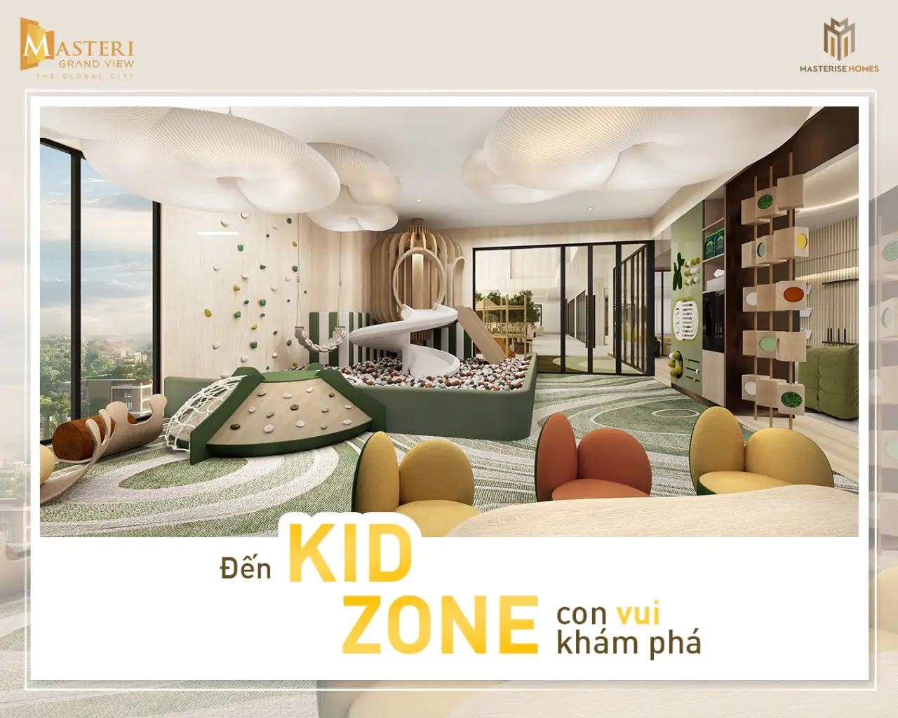 Kid Zone Masteri Grand View góp phần nâng tầm cuộc sống gia đình tại Masteri Grand View.