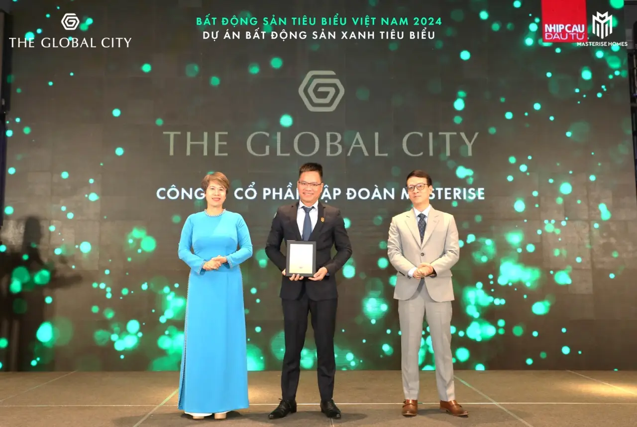 The Global City giúp Masterise Homes tại Bất động sản tiêu biểu giành giải thưởng "dự án xanh tiêu biểu".